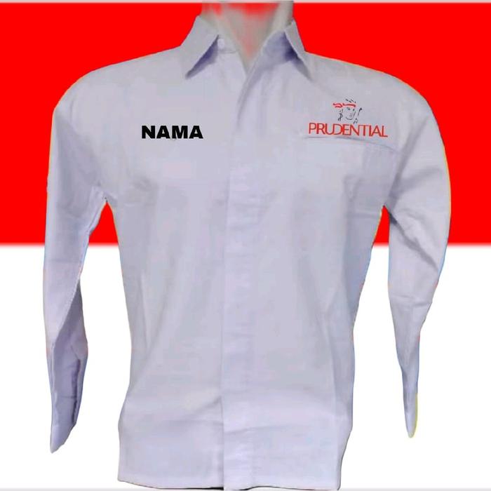 kemeja kantong 1 bisa request bordir bisa request nama tanpa biaya tamba kemeja Prudential baju Prud