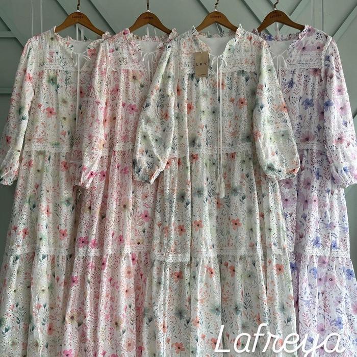 GAMIS FLORA LFY LAFREYA KATBOL PREMIUM ORI GAMIS CANTIK MEWAH