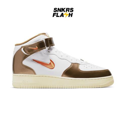 Sepatu Sneakers Pria NIKE AIR FORCE 1 MID QS JEWEL ALE BROWN - DH5623100