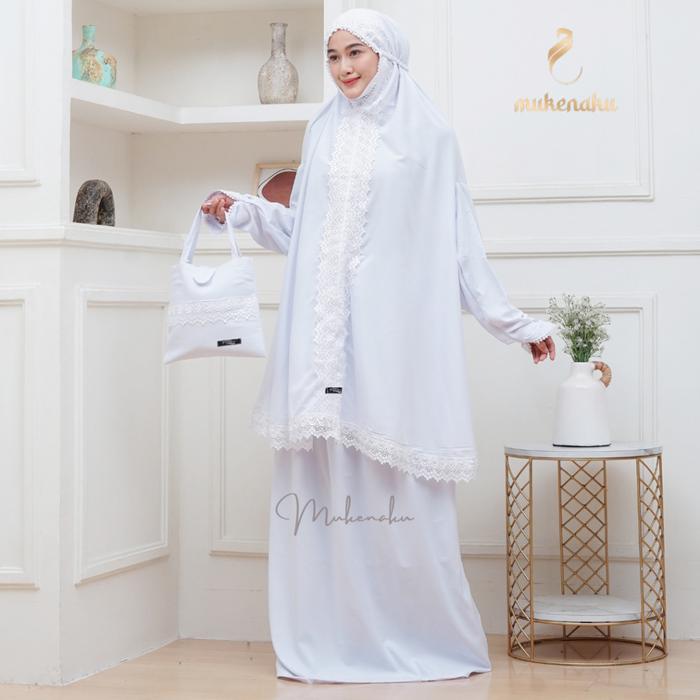 Terbaru MUKENAKU - Mukena Potongan Berlengan MUMTAZA Mukena Setelan Haji dan Umroh