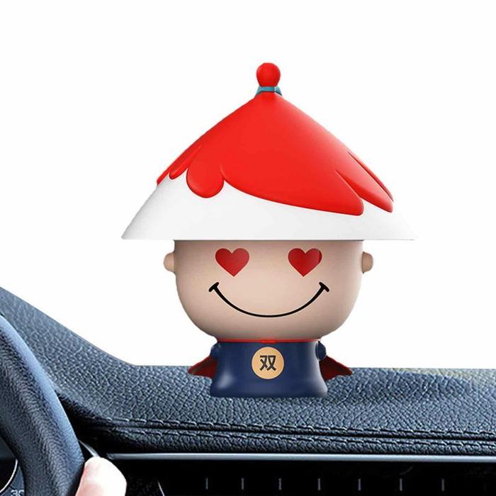 Car Shaking Head Small Soldier Ornament Silicone Automobile Cute