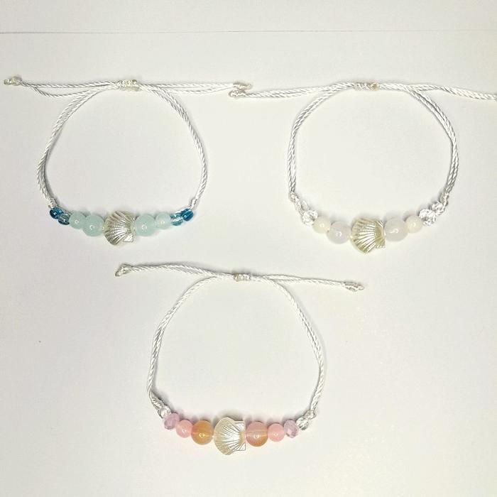Gelang Manik Manik Aesthetic Beads Bracelet Tali Serut Korea Lucu Mute Sea Murah Kekinian dengan Des