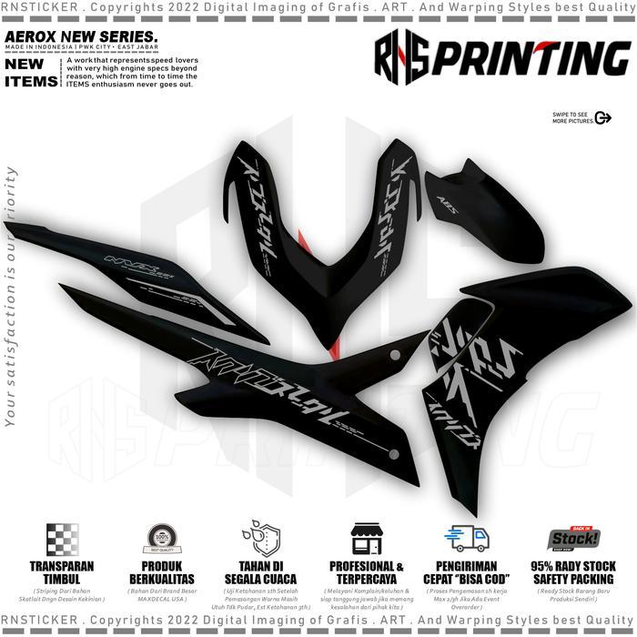 ARV8 Cutting Sticker Striping Variasi Aerox New 155 Striping Transparan Aerox New Jpn Nvx Styles
