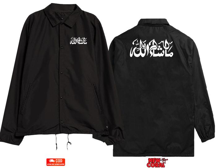 Jaket coach windbreaker Islam Muslim bahan waterproof kualitas distro termurah