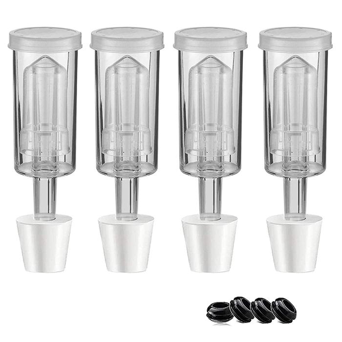 Tutup Fermentasi Airlock Kit dengan 6 Sumbat, Kunci Udara Fermentasi