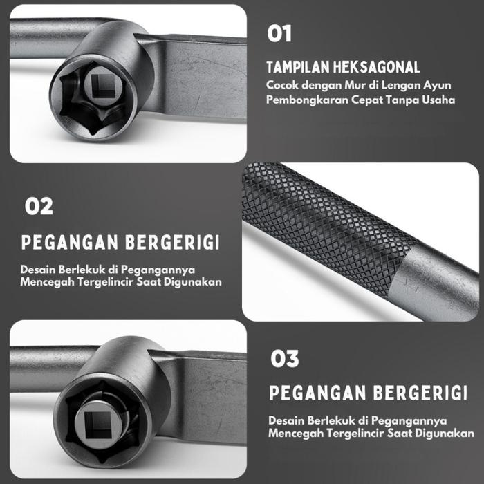 Mitsushi Kunci Setelan Klep L Motor 8 9 10 Mm/ Setelan Klep Mesin Motor Kunci Stel Klep Motor / Pule