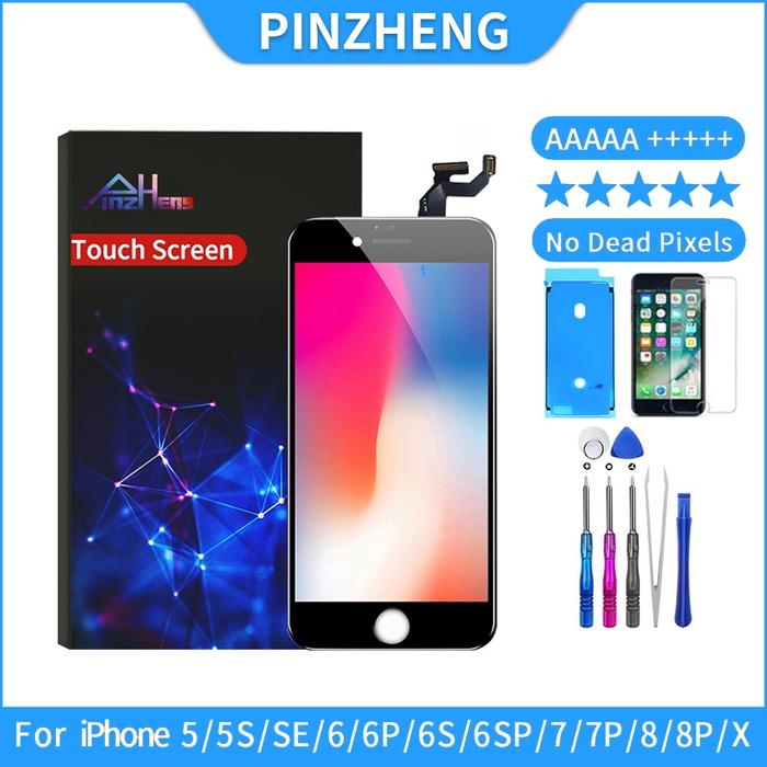 PINZHENG AAAAA Screen LCD For iPhone 6 6s 7 8 Plus 5 5S SE 2020 LCD