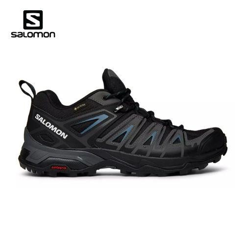 Sepatu Salomon Hiking X Ultra 3 GORE-TEX - Black/Blue