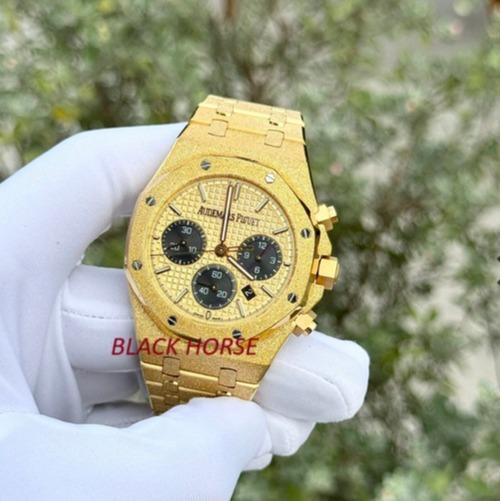 AP RO CHRONOGRAPH SWISS JAM TANGAN AP YELLOW GOLD CHRONO SWISS 41MM