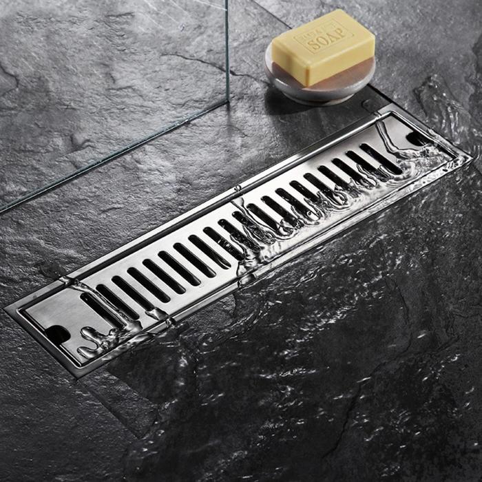 Linear Shower Drain Floor Trench Drain Stainless Steel Removable