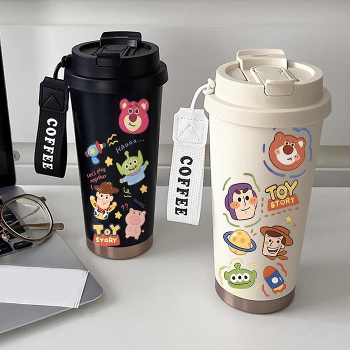 Tumbler Toy Story Lotso Alien Termos Custom Kopi CUP 500 ML Termos Stainless Steel Straw Bottle Boto
