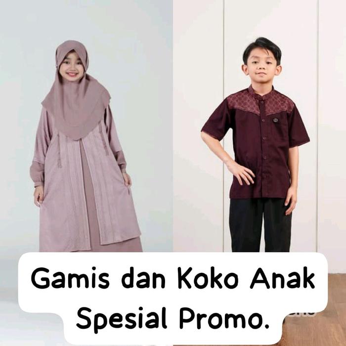Gamis Nibras Anak Dan Koko Anak Kecil KeNibras Size p0 p0+ p1 dan L0 L0+ // Sarimbit Muslim Lebaran