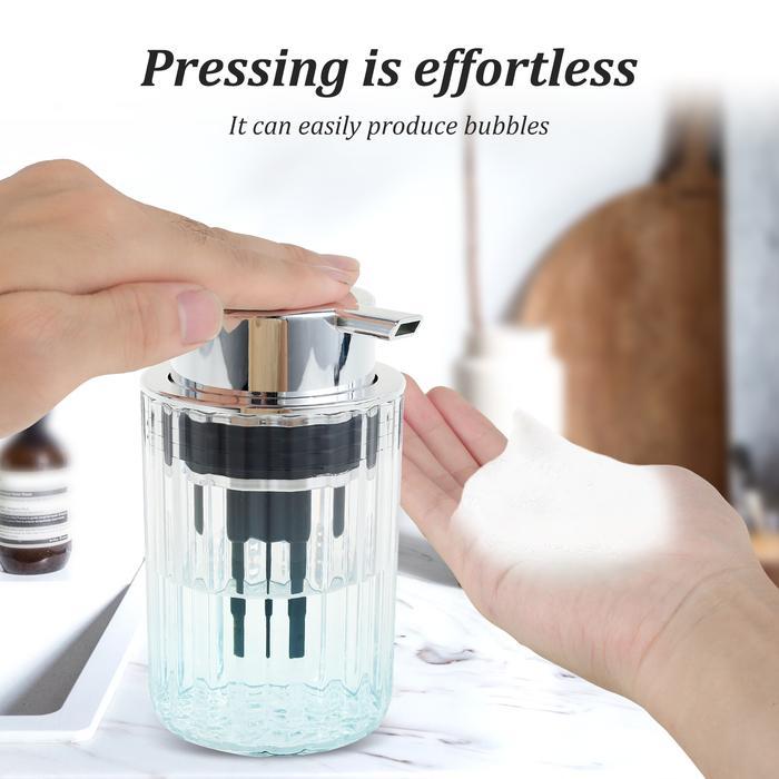 2Pcs Foam Soap Dispenser 300Ml Clear Refillable Foaming Hand Soap Dispenser For Foaming Facial Clean
