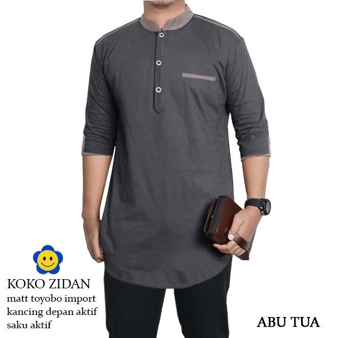 G♥9A LS KOKO ZIDAN BAJU KOKO QU PRIA LENGAN 3/4 (7 WARNA) SIZE M - XXL L➸4W