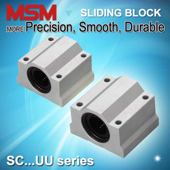 4pcs MSM Linear Bearing Blocks SC8UU SC10UU SC12UU SC16UU SC20UU