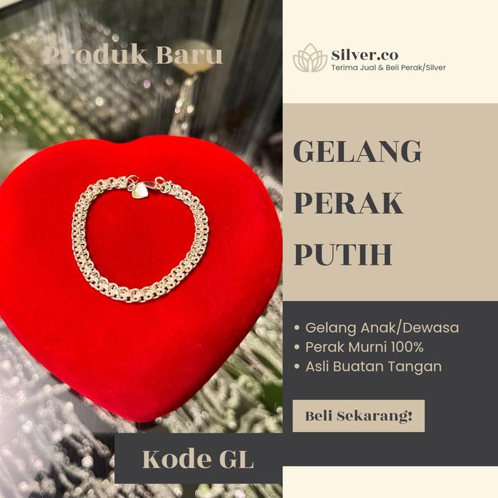 Gelang Perak Anak/Dewasa Model Medan Rangkap