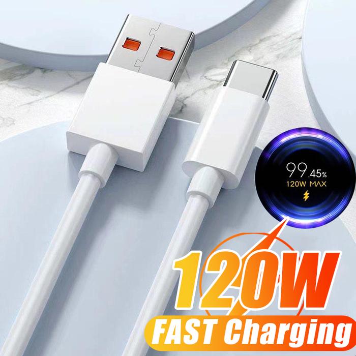 Original 6A 120W 67W Super Turbo Fast Charging Usb Type C Cable For Xiaomi  Mi 14 13 12 11 Ultra Red