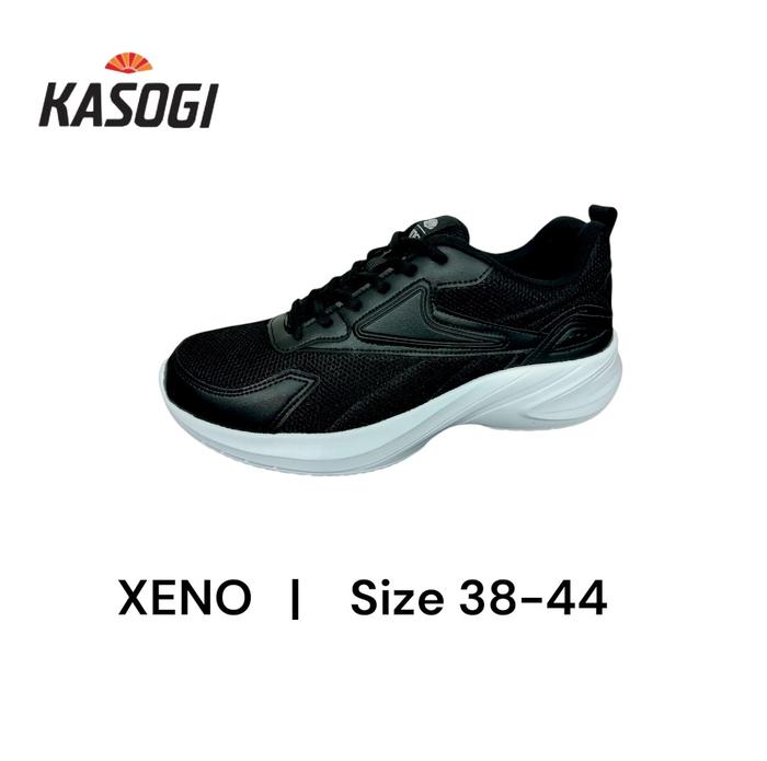 Sepatu Kasogi Xeno Dewasa Hitam putih Remaja Pria Unisex ukuran 38-44