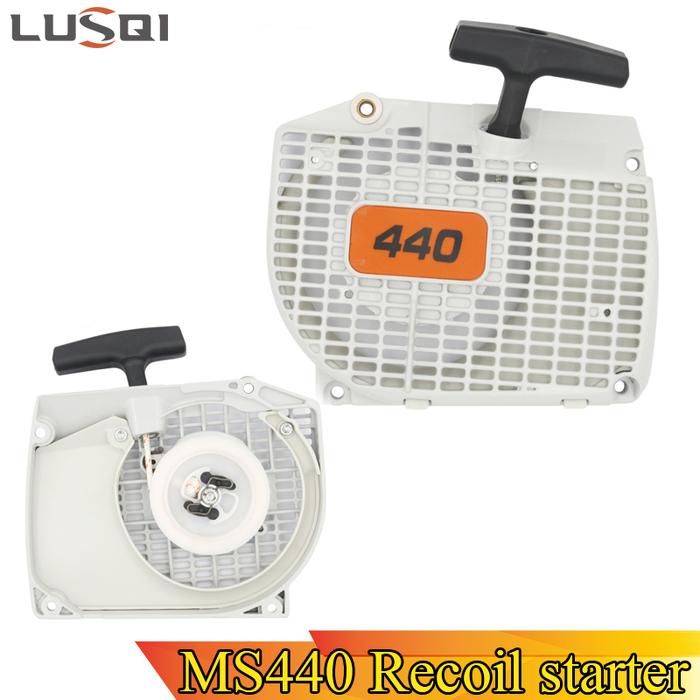 LUSQI Rewind Oil Chainsaw Recoil Starter Fit Stihl Engine Parts MS440 MS460 044 046 Gasoline Engine 