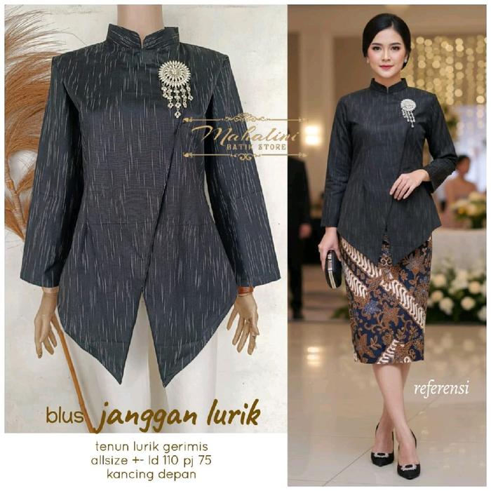 Kebaya Jagan Motif Lurik Gerimis - Tenun Lurik Gerimis Wanita Kondangan