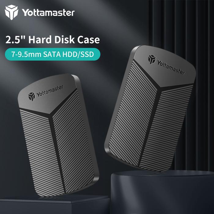 Yottamaster HDD 2.5" Hard Drive Enclosure SATA to Type-C HDD SSD Hard