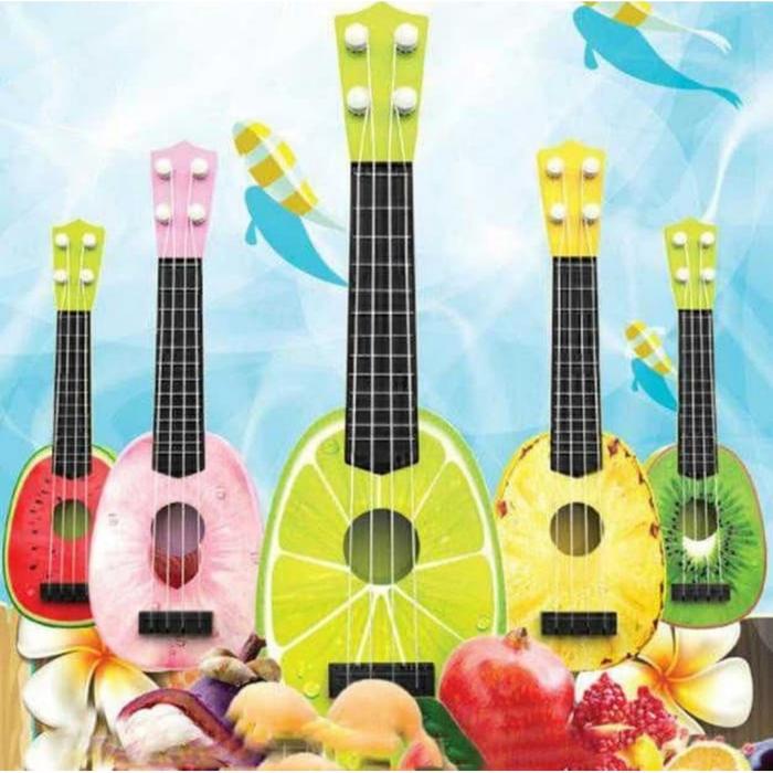 MAINAN GITAR UKULELE ANAK GITAR BUAH FRUIT GUITAR BAGUS MURAH KADO MAINAN ANAK MUSICAL TOY MUSIK