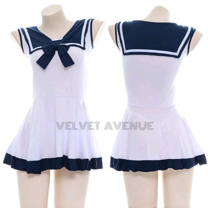 Velvet Avenue - Lingerie Kostum Sekolah Lingeri Cosplay 3067 High School Jepang Baju Tidur Dress Cos