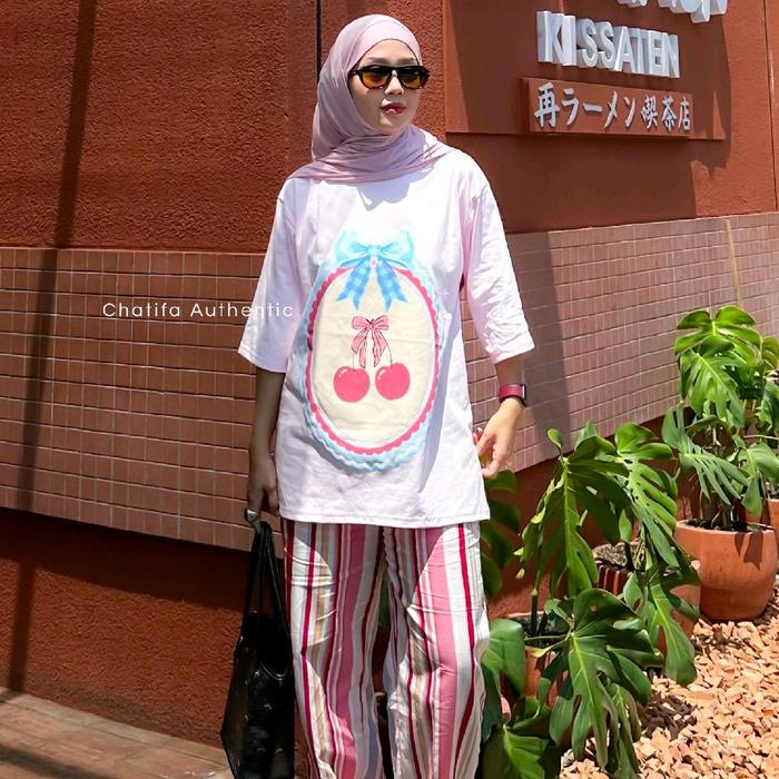 CHATIFA AUTHENTIC | setelan oversize kaos | 100% Original