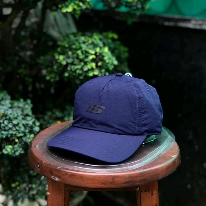 Skechers Running Cap S logo Navy BNWT ORIGINAL BARANG RESMI STORE