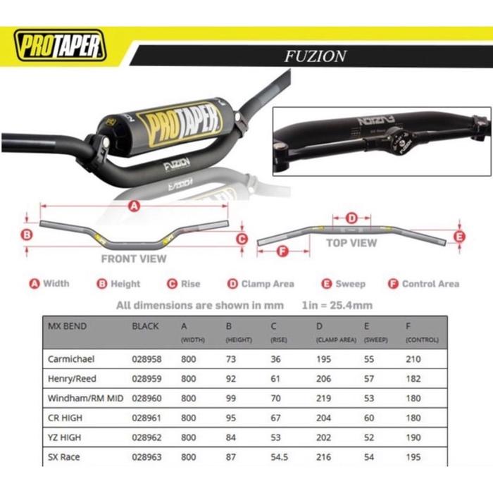 STANG PROTAPER FUZION ORIGINAL CARMICHAEL RM MID YZ HIGH