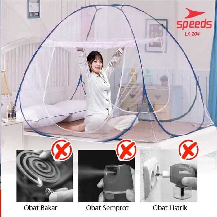 SPEEDS Kelambu Lipat Tidur Kelambu Bayi Tenda Anti Nyamuk 180x200 , 120x200, 160x200, 200x200 018-43