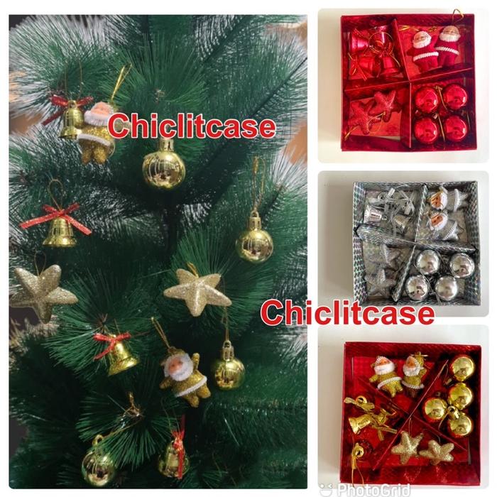 Dekorasi natal/hiasan aksesoris gantungan ornamen pohon natal