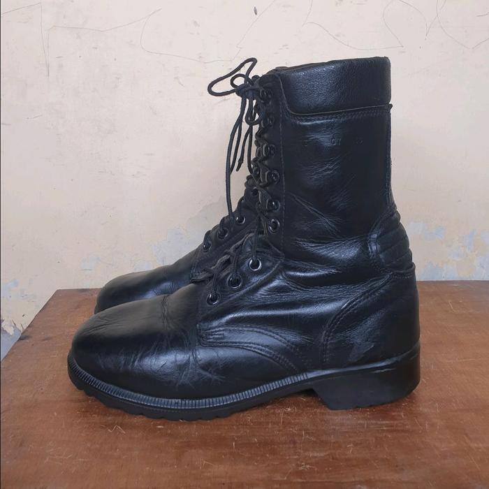 Sepatu Boots Army Greece Leather Vintage Military Combat Boot Size 43