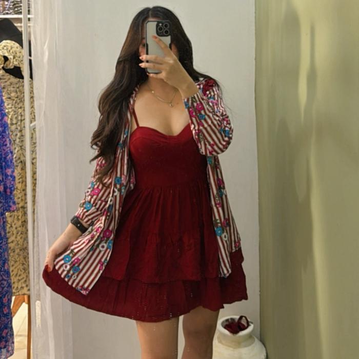 Setelan dress dan kemeja outer miyabi rample Casual