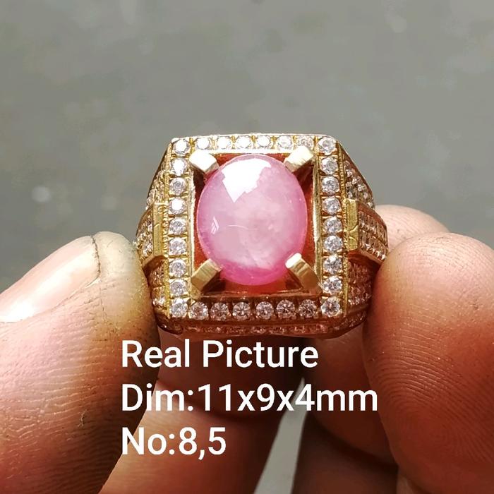 Batu Permata Merah Rubby star Natural Afrika Mozambik top real Quality (Real Picture) Stok 1