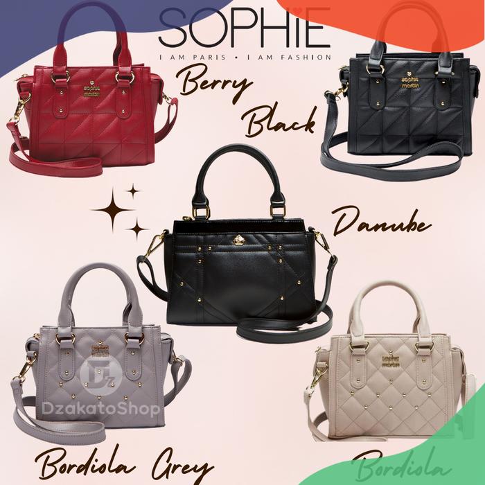 Tas Pesta Kondangan Mewah Jinjing Wanita Sophie Martin Paris Bordiola Grey Danube Gemaya Bowler Hita