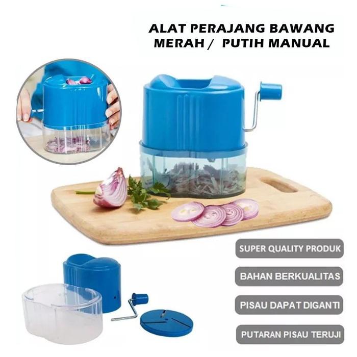 Irisan Bawang NIKITA Alat Perajang Bawang Manual Iris Bawang Pemotong Blender Giling Bumbu Dapur Pen