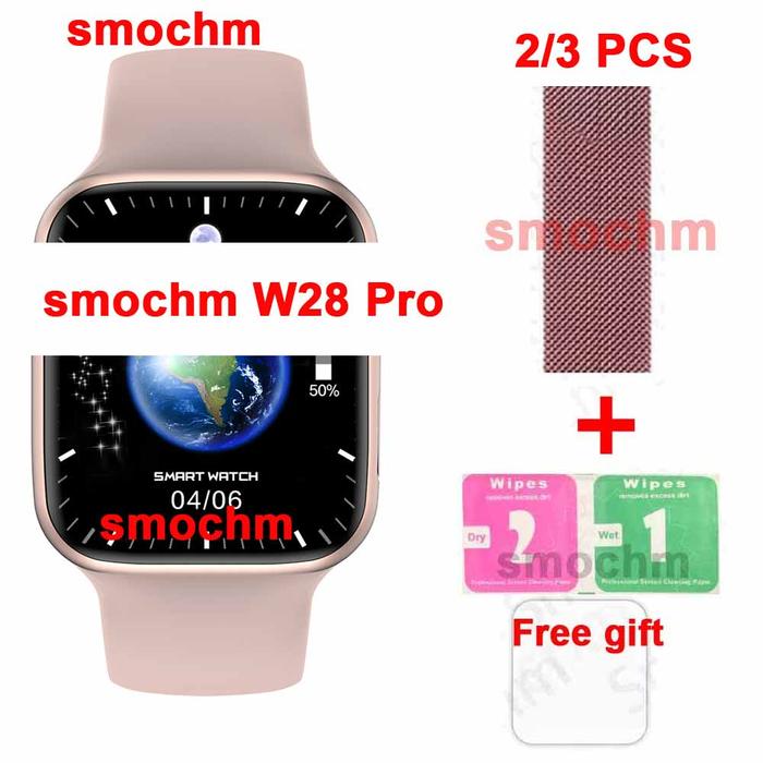 2/3 Pieces /Lot Smochm W28 Pro Smart Watch 1.95 Display Series 8