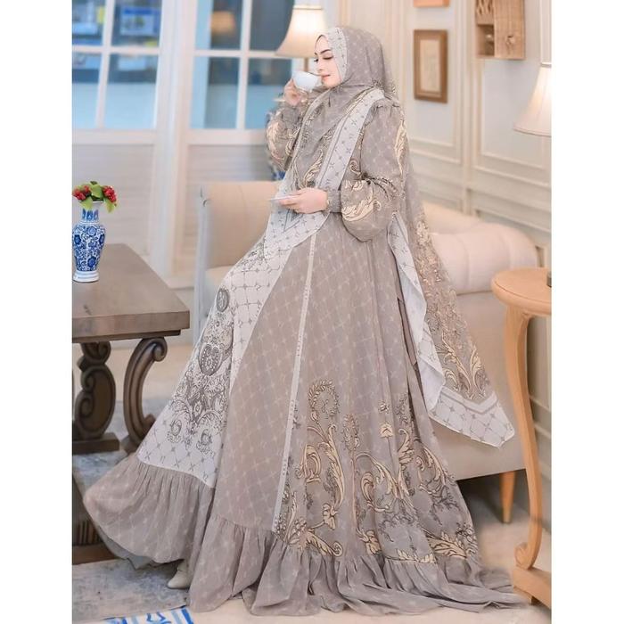 AL MAHRA series BY. YODIZEIN SYARI INDONESIA / Gamis Set syar'i Terbaru / Gamis Mewah