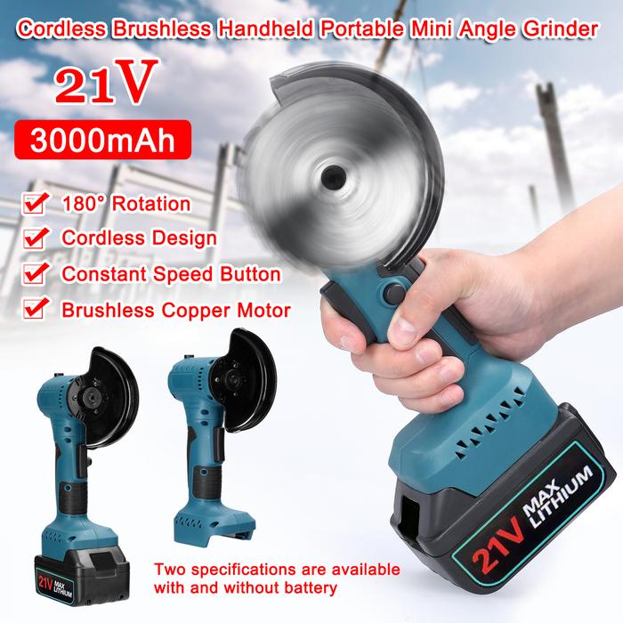 21V Cordless Brushless Angle Grinder NO battery&plug Rechargeable