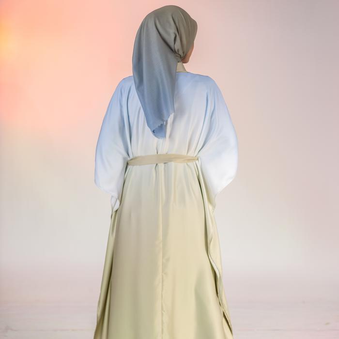 Terjangkau [Dauky] New Arrival Gamis Kaftan Ombre Limeted L Dress Kaftan Ombre