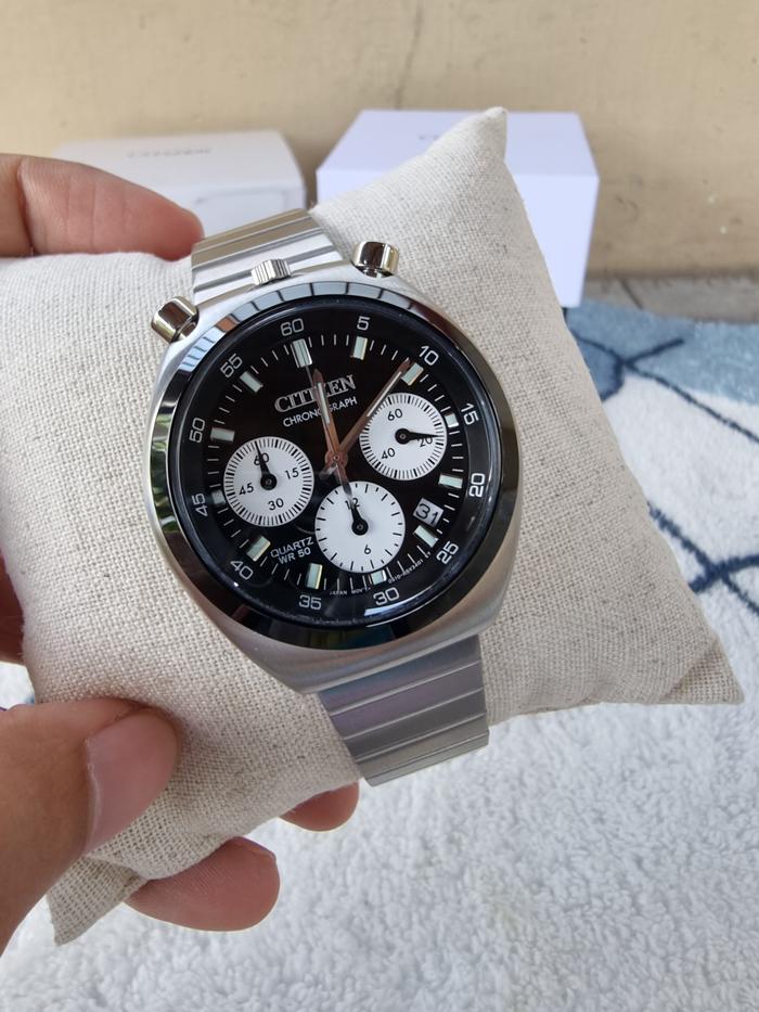 Citizen Chronograph AN3660-81E Tsuno Crono Bullhead Black Dial