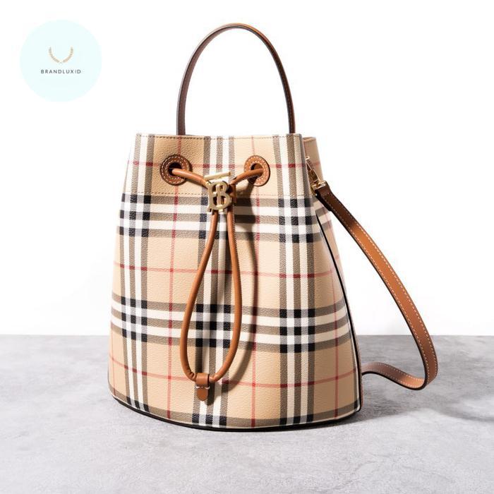 Burberry Small & Mini TB bucket bag Archive Beige - Briar Brown
