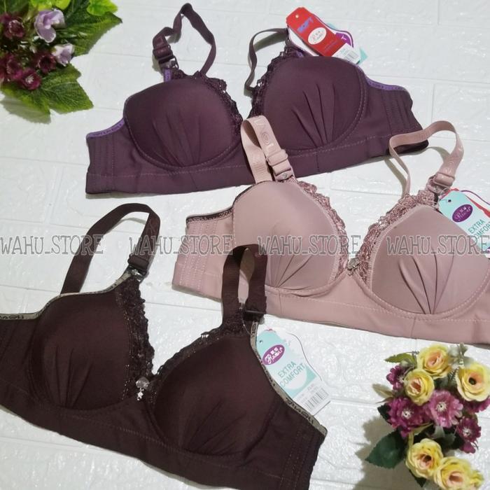Terlaris- Piaoli Bra Bh Wanita 3 Pcs Extra Comfort Super Soft Busa Tanpa Kawat -Gratisongkir