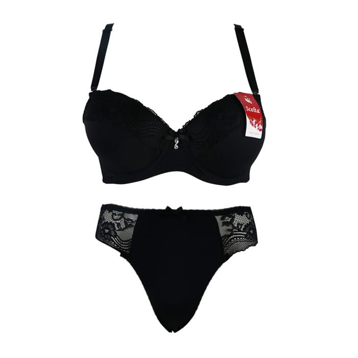 Scelta - Setelan Bra Dan Celana Dalam Pakaian Dalam Wanita Cd Semi Transparan Bh Sc 1815 Set