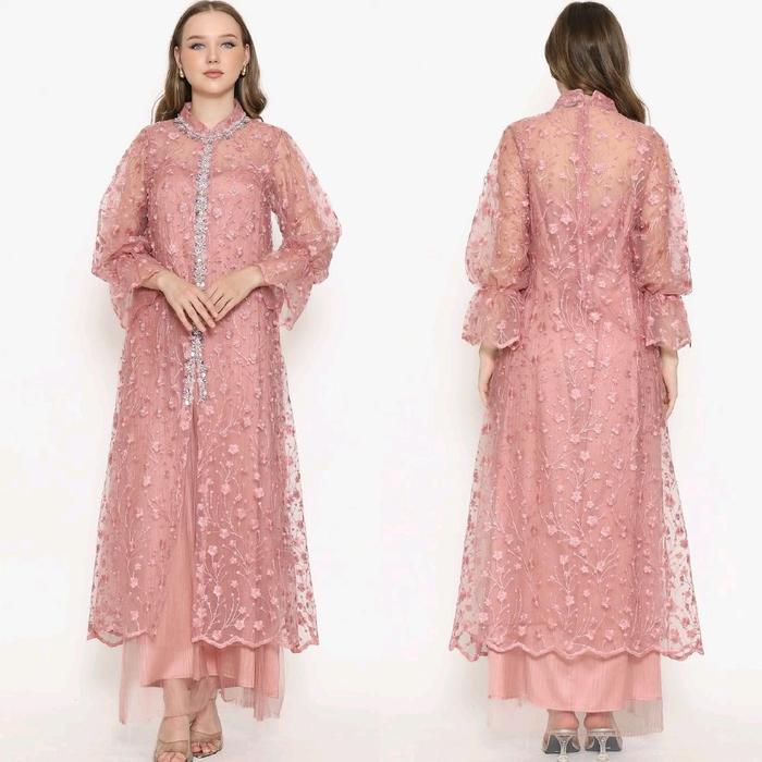 Dress Pink | Drese Peach | Long Dress Pink | Dress Pesta | Dress Premium | Dress Brokat | Dress Tile