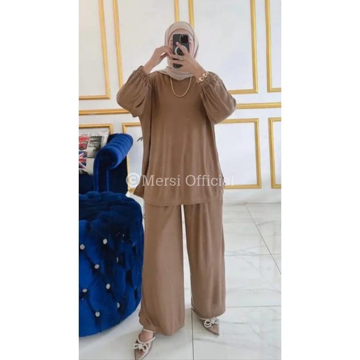 MERSI SAVA ONESET KNIT/ SETELAN RIB KNIT MODEL TERBARU MERSI