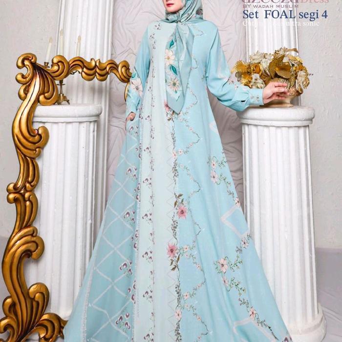 Azeeza gamis wanita syar'i satu set kerudung