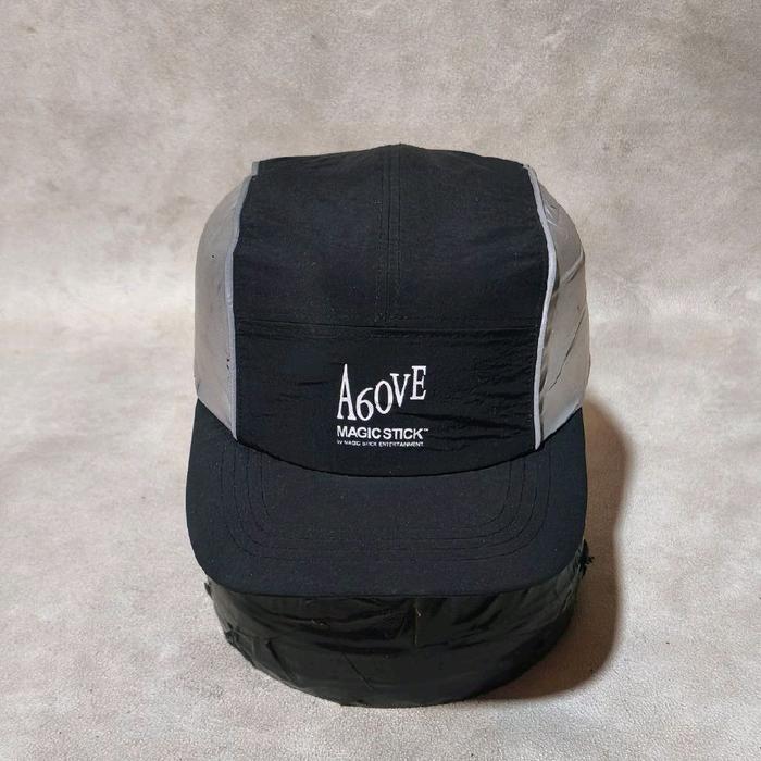 topi 5 flannel pria A6ove magic stick hitam silver bekas