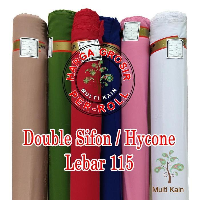 Bahan Multi Kain Double Sifon Hycon Bahan Kerudung 1 Roll 50 Yard